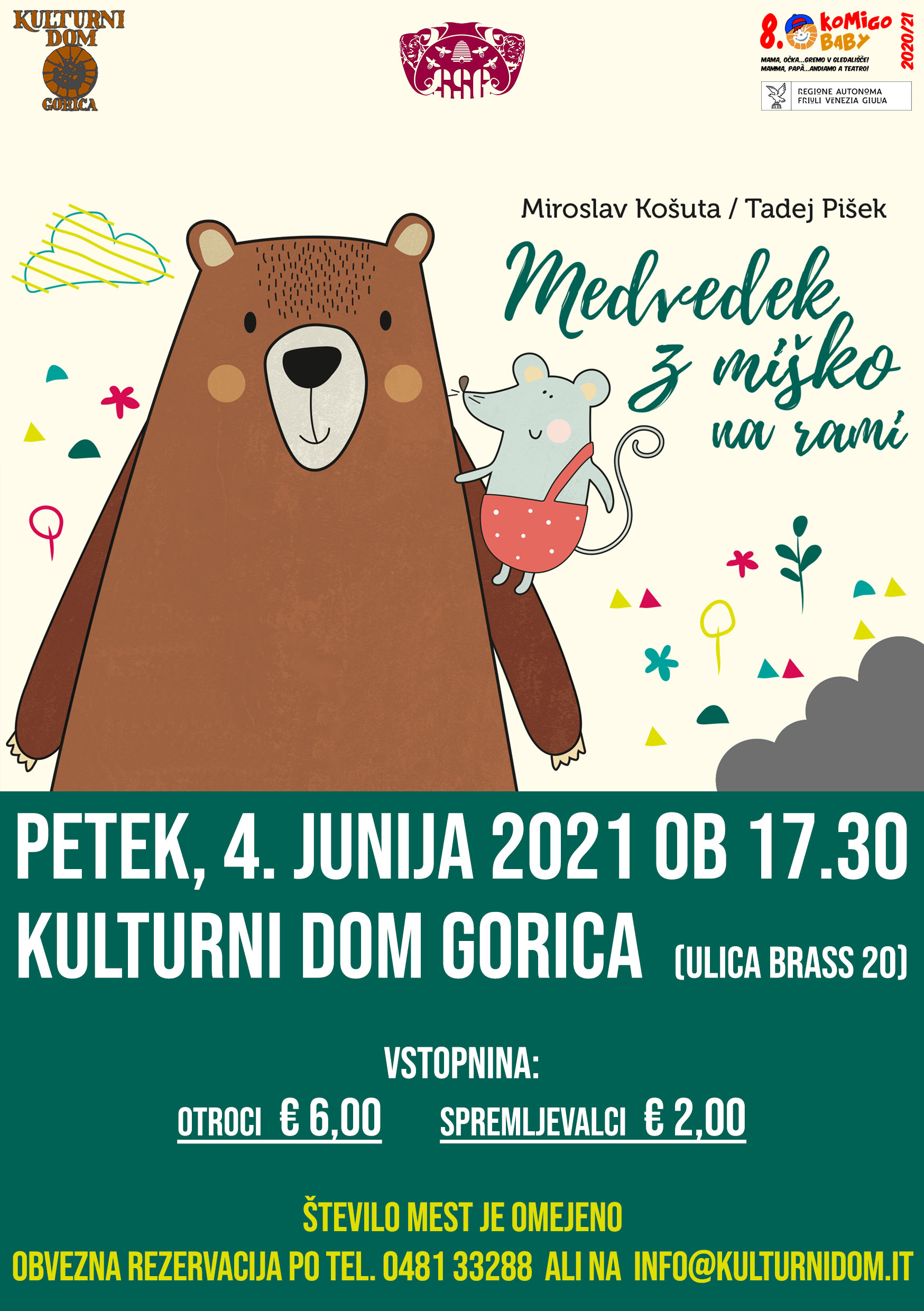 Medvedek z miško na rami